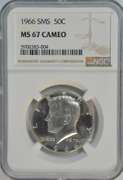 Superb NGC MS67 CAMEO 1966 Special Mint Set Silver 50c