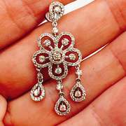 14kt White Gold & Diamond Earrings- 2.00 CTW
