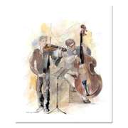 Lena Sotskova, "Cool and Collected" Mixed Media Original Painting, Hand Signed and with COA.