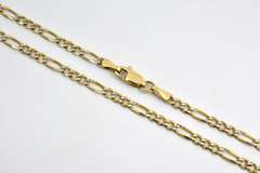 Durable Bi-Color 14k Figaro Link Anklet