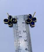 14kt Yellow Gold & Blue Sapphire Earrings