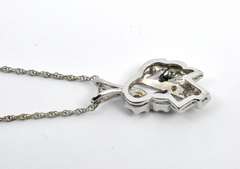 Nice White Gold Vintage Diamond Cluster Pendant