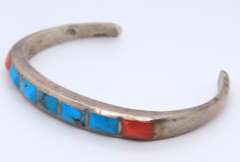 Vintage Sterling Silver Turquoise Cuff Bangle