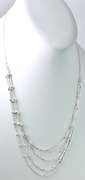 Multi-Strand Sterling Silver Necklace With Silver Balls