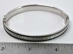 Sterling Silver Bracelet Covered With Crystals