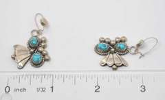 Turquoise Dangle Earrings, in Sterling