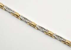 Pretty Bi-Color Gold Diamond Bracelet