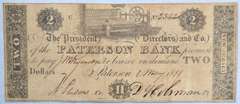 $2 Patterson Bank N.J May 1 1819 Note