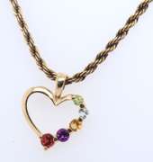 Vintage Sterling Silver Signed Heart Shaped Pendant on Chain