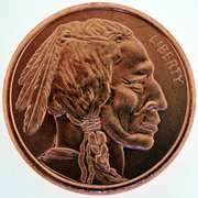 Buffalo Nickel 1 oz Copper Round