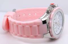 Michele Tahitian Pink Jelly Bean Chronograph Watch