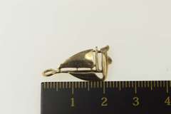 14K Yellow Gold 3D Sail Boat Ocean Sailing Nautical Charm/Pendant