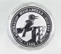 1998 Australia 30 Dollars - Kookaburra - 1 Kilo .999 Fine Silver