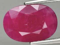 Pendant cut 3.94ct mirror luster Ruby