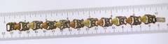Sterling Silver , 12KT Yellow And Rose Gold Leaf Stem Bracelet