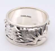 Jai Sterling Silver Spirit of Alaska Carved Eagle Ring