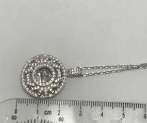 Vintage Beauty Silver Large Round Pendant