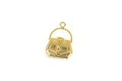 14K Yellow Gold 3D Articulated Purse Hand Bag Fashion Charm/Pendant