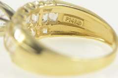 14K Yellow Gold Round Baguette Flashy Travel Engagement Ring