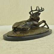 Trophy Antelope Buck Bronze Sculpture