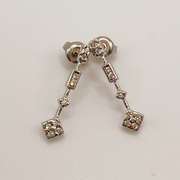 14kt White Gold & Diamond Earrings
