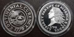 Lot Of 2, 2 Ounce Silver Commemorative Replica Coins Of Historical US Coins