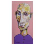 Berberyan, "Comrade" Hand Signed Original Painting on Canvas with Letter of Authenticity.