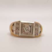 14kt Solid Gold & Diamond Ring