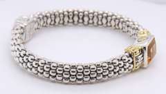 925/18kt Lagos Caviar Citrine Bangle Bracelet