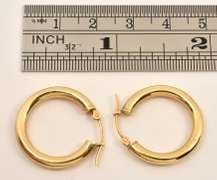 Popular 14k Tubular Hoop Earrings