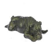 Sweet Little Bulldog Bronze Sculpture