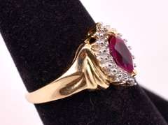 Sensational Ruby and Diamond Ring in Yellow Gold