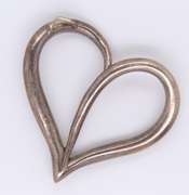 Vintage Sterling Silver Heart Shaped Pendant