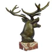 Buck Deer Elk Stag Bronze Sculpture