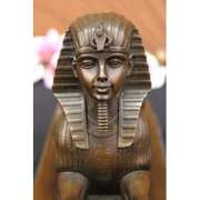 Wine Bottle Holder Sphinx Egyptian Bronze Statue