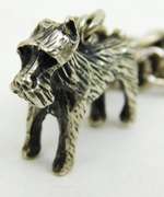 Vintage Sterling Silver Terrier Dog Charm Bracelet