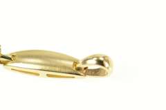14K Yellow Gold Diamond Drop Dangle Classic Statement Pendant