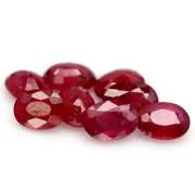 Rich 7.62ct oval cut Ruby set