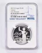PF70 UCAM 2019-W $100 Liberty Platinum Eagle Early Releases Graded NGC