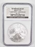 MS70 2006-W American Silver Eagle - 20th Anniversary - Graded NGC