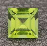 Vibrant 1.30ct high fire princess cut Peridot