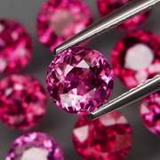 9.88ct premium cherry pink Rhodolite Garnet set