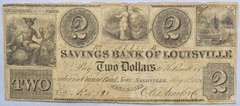 $2 Savings Bank Of Louisville Kentucky May 15 1838 Note