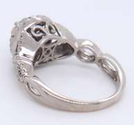 Impressive White Gold Diamond Halo Bridal Set