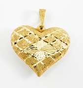 Sparkling Puffed Heart Pendant