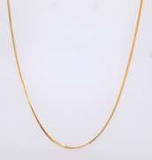 Simple 22kt Yellow Gold Foxtail Chain Necklace