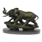 Mother and Child African Elephant Bronze Sculpture