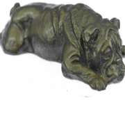 Sweet Little Bulldog Bronze Sculpture