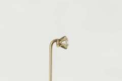 10K Yellow Gold Victorian Crystal Lapel Boutonniere Formal Pin/Brooch