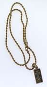Vintage Sterling Silver Faith Cross Pendant Rope Chain